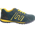 lace up  Suede Upper Steel Toe And Anti Puncture Protective Men Safety Shoes